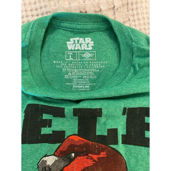 Star Wars T-Shirt  Yoda “Elf I Am Not” Men’s Christmas Green Size Large - Picture 7 of 9